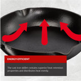 Pre-Seasoned Cast Iron Frying Pan, 8-in