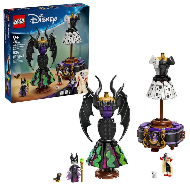 Villains Maleficent’s and Cruella De Vil’s Dresses - 43262, 524-pcs, Ages 9+ D8465