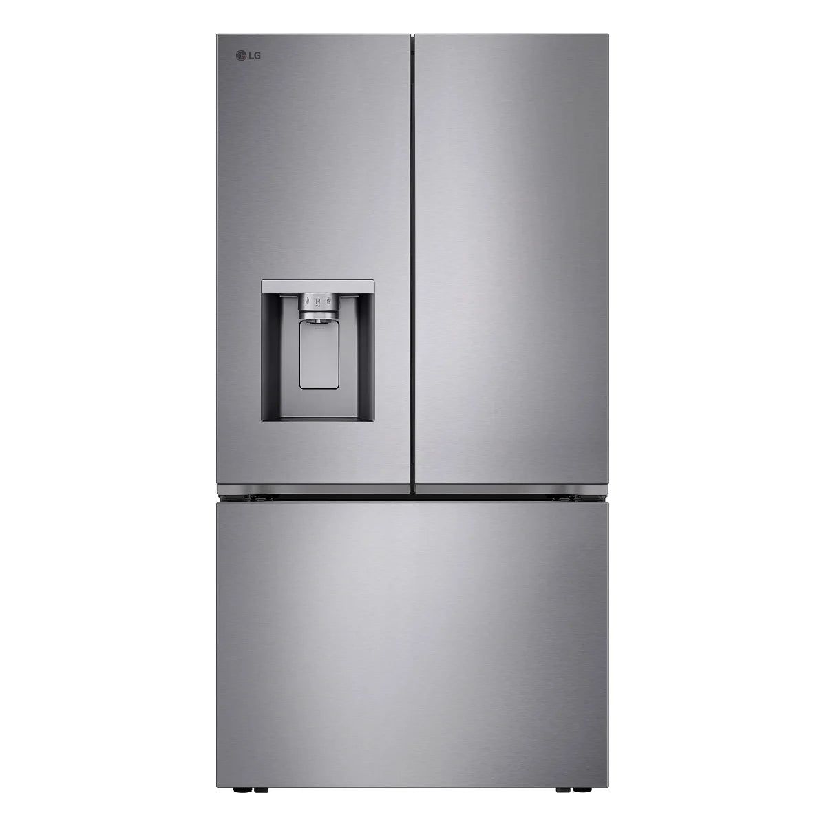 36 in. 24 cu ft. Prime Silver Counter Depth MAX French Door Refrigerator with Ice and Water Dispenser