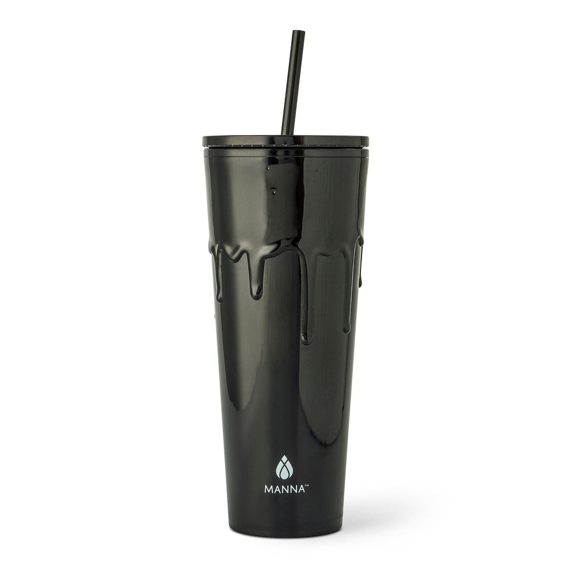 710-mL BPA-Free Black Slime Drip Textured Tumbler