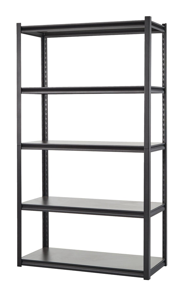 Adjustable 5-Shelf Steel Metal & Wood Storage Rack / Shelving Unit, 41 x 18 x 72-in M5695