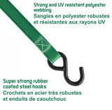 1,500-lb Ratchet Tie Down, with Padded D-Handle, 1-in x 14-ft, 4-pk, Green
