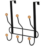11.2" Over The Door Metal 3 Hook, Black