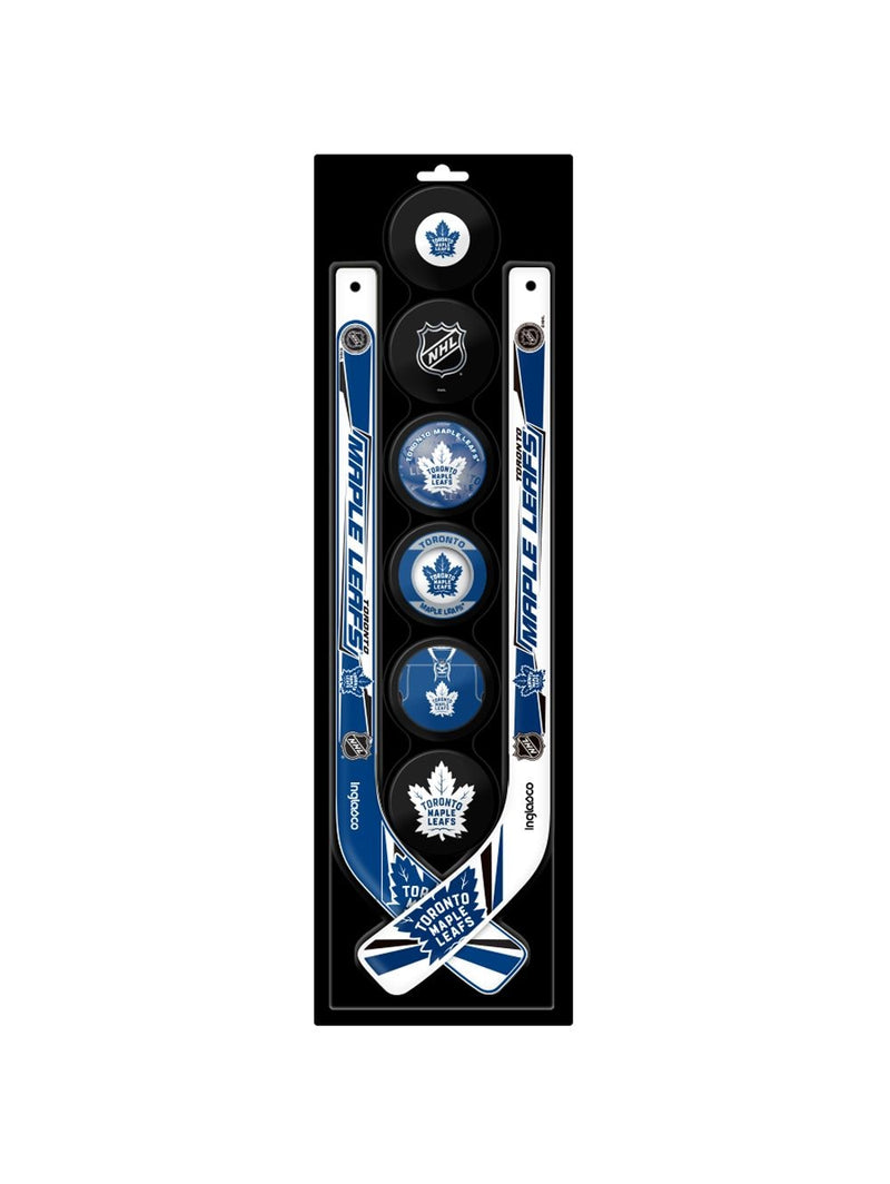 Mini Hockey Pucks & Sticks Set, 8-pcs P3797