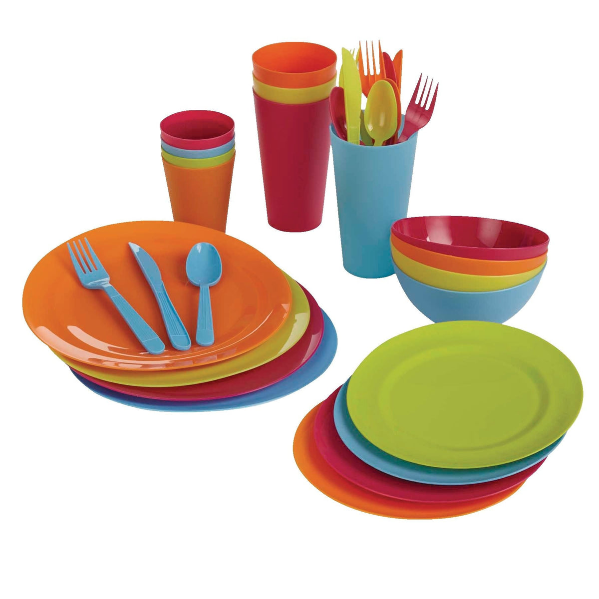 Acrylic Colourful Dinner Set, 33-pc