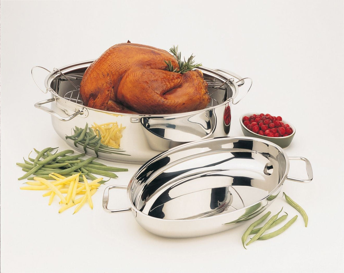 18/10 Stainless Steel Multi-Roaster with Removable Rack, 50.3 x 18cm