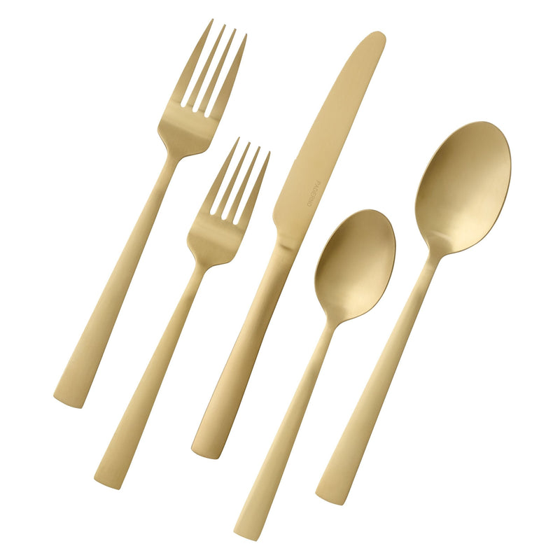 Summerside Champagne Matte Stainless Steel Flatware Set, Serves 4, 20-pc R9473