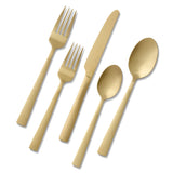 Summerside Champagne Matte Stainless Steel Flatware Set, Serves 4, 20-pc