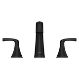 Rancho 8-in Widespread Bath Faucet, Matte Black