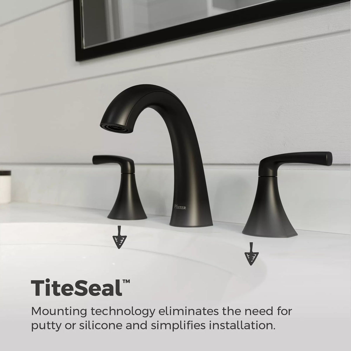 Rancho 8-in Widespread Bath Faucet, Matte Black