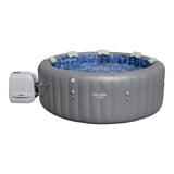 Santorini Grey 7-Person Luxe HydroJet Pro Round Smart Spa, 85-in x 31.5-in