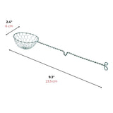 Stainless Steel Fondue Strainer, Chrome Finish, 2.5 x 8.5-in