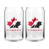 Can Glass Set, Clear, 16-oz, 2-pk
