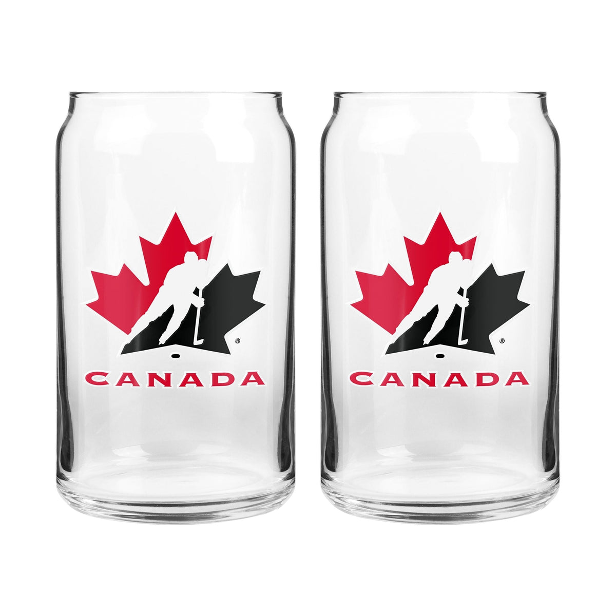 Can Glass Set, Clear, 16-oz, 2-pk