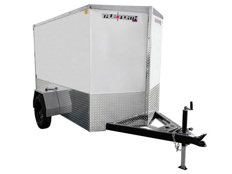 5 x 8-ft Enclosed Trailer with Ramp Door, White U728