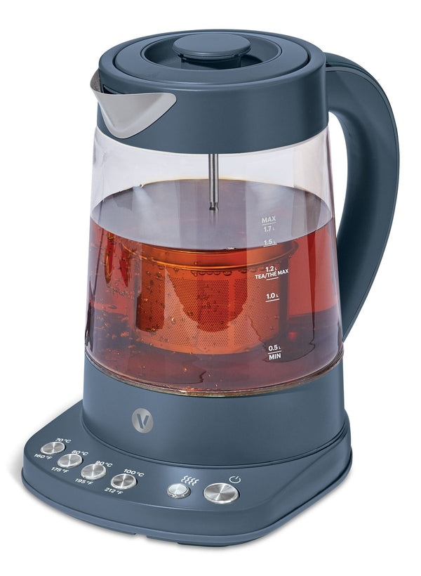 Colour Series Electric Variable Temperature Steeping Kettle, Bluefin, 1.7-L A1426