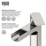 Amada 11-in Brushed Nickel Vessel Bathroom Faucet