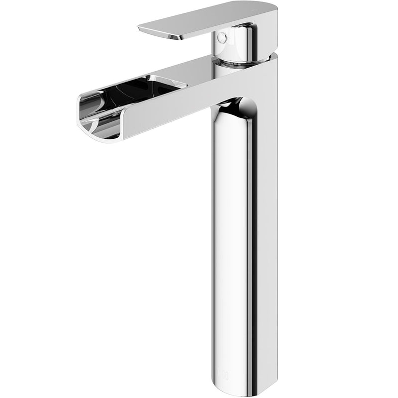 Amada Single Handle Vessel Single Hole Bathroom Sink Faucet, WaterSense Certified, Chrome F3321