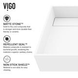 Montauk White Bathroom Sink/Basin Set with Niko Faucet and Rectangular Composite Vessel